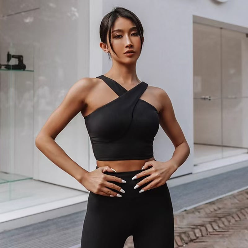 T588-317 High waisted yoga running fitness suit