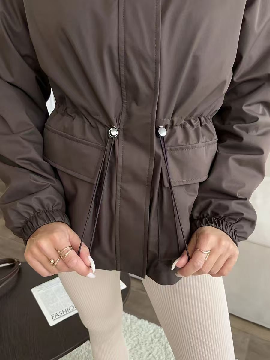 T588-771 Casual women's assault suit hooded drawstring