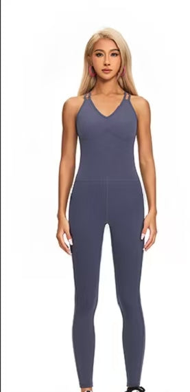 T588-993    One piece yoga clothing set, one-piece sports tight running suit