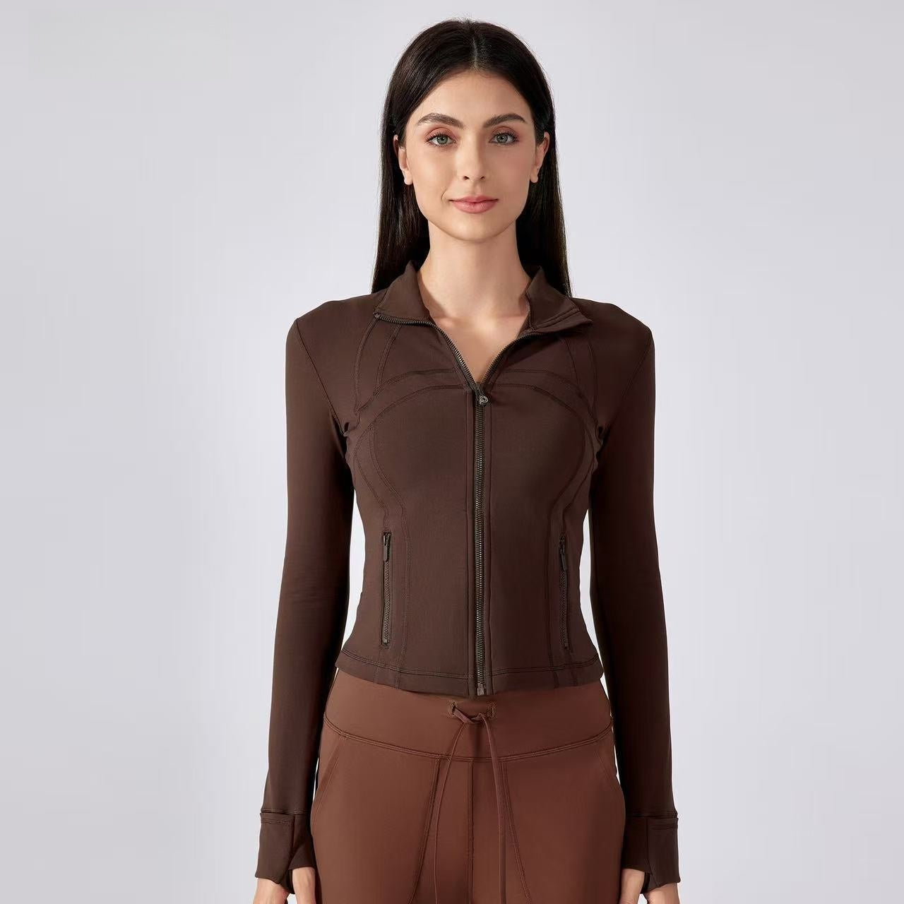 T588-1078  Yoga fitness clothing, long sleeves, slim fit, outdoor