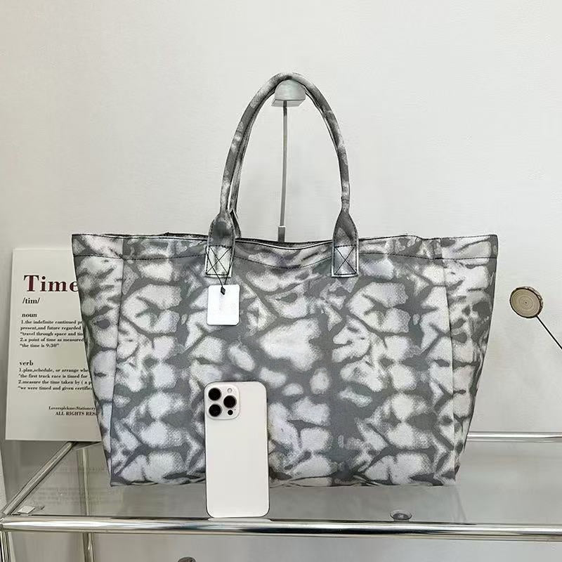 T588-938 Single shoulder canvas tote bag with large capacity outdoor pattern