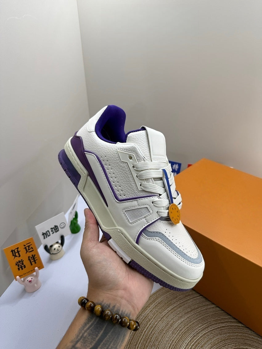 T588-792 Casual retro sports board shoes with color matching
