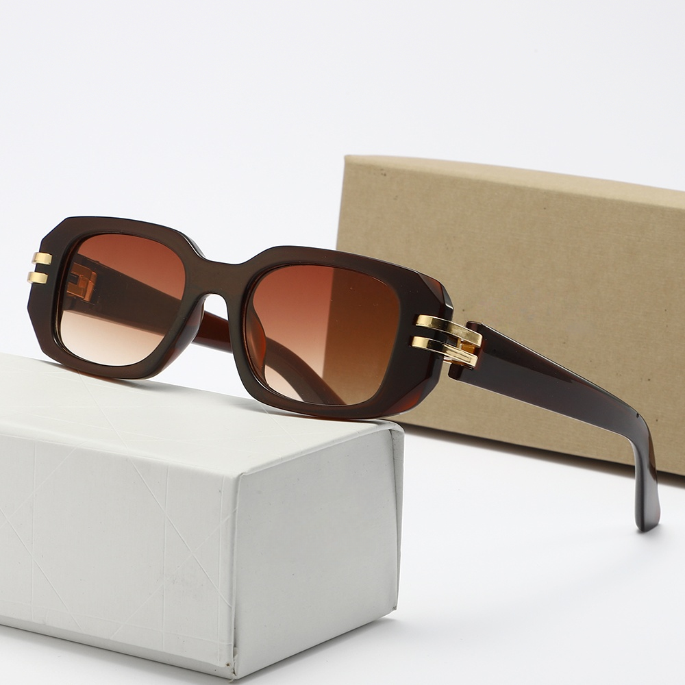 T588-1159 Small box blackout sunglasses, retro and fashionable