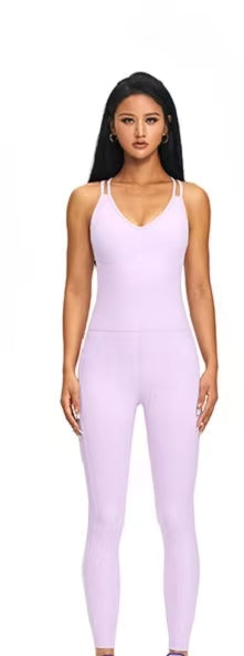 T588-993    One piece yoga clothing set, one-piece sports tight running suit