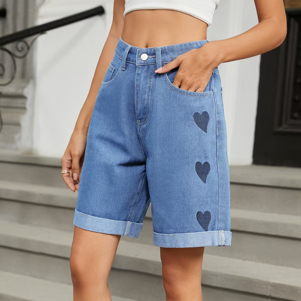 T588-920 Women's summer denim shorts