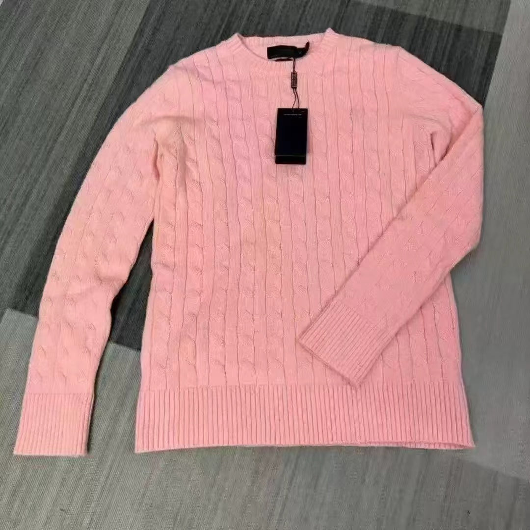 T588-889 Embroidered knitted sweater round neck pullover for men and women
