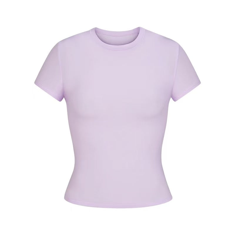 T588-1104 Short sleeved comfortable and beautiful solid color