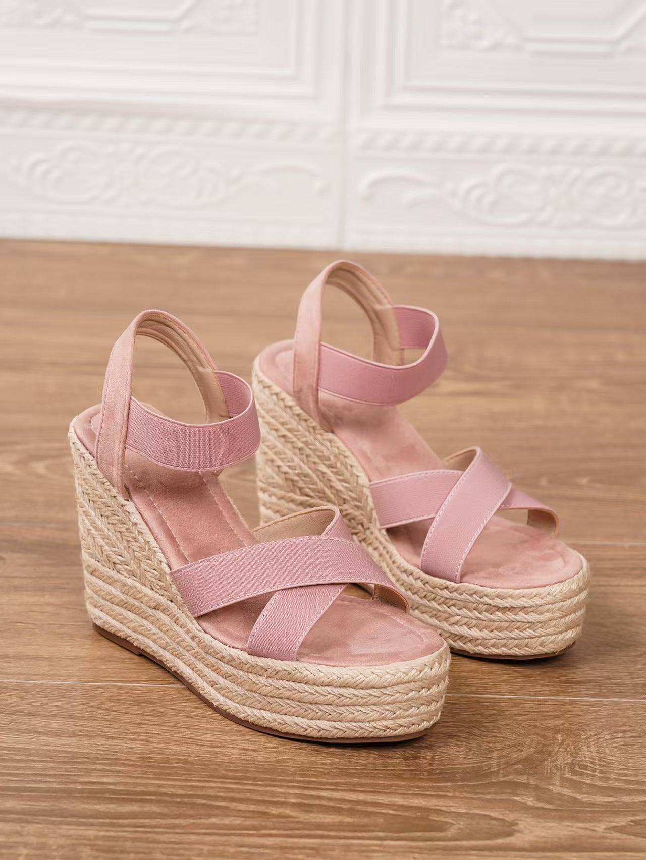 T588-1195  Sandals with Thick Bottom Slope and Women's Sandals