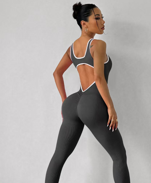 T588-1038 Sports one-piece sleeveless quick drying tight yoga suit