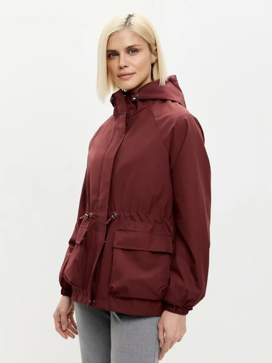T588-771   Casual women's assault suit hooded drawstring