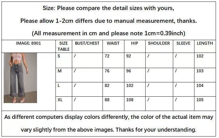 T588-746  High waisted loose casual women's jeans
